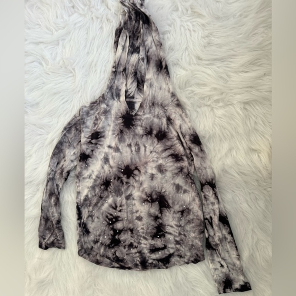 Justice Monochrome Tie-Dye hoodie Top
